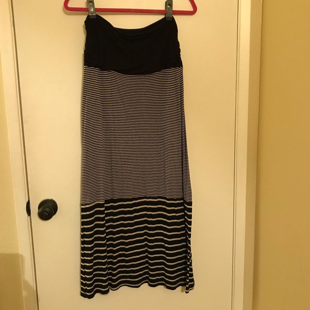Arden B striped maxi skirt